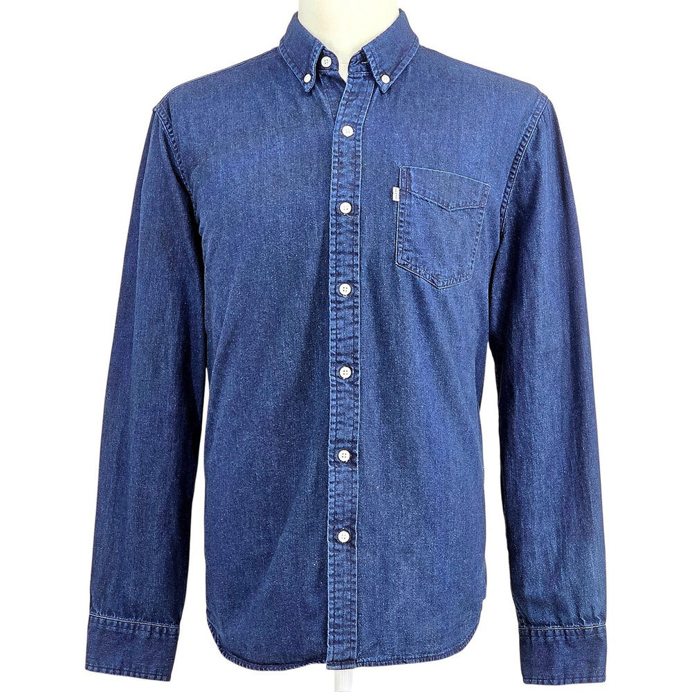 Americana Workwear Levi’s Denim Shirt Men’s XL Indigo Button-Down Casual